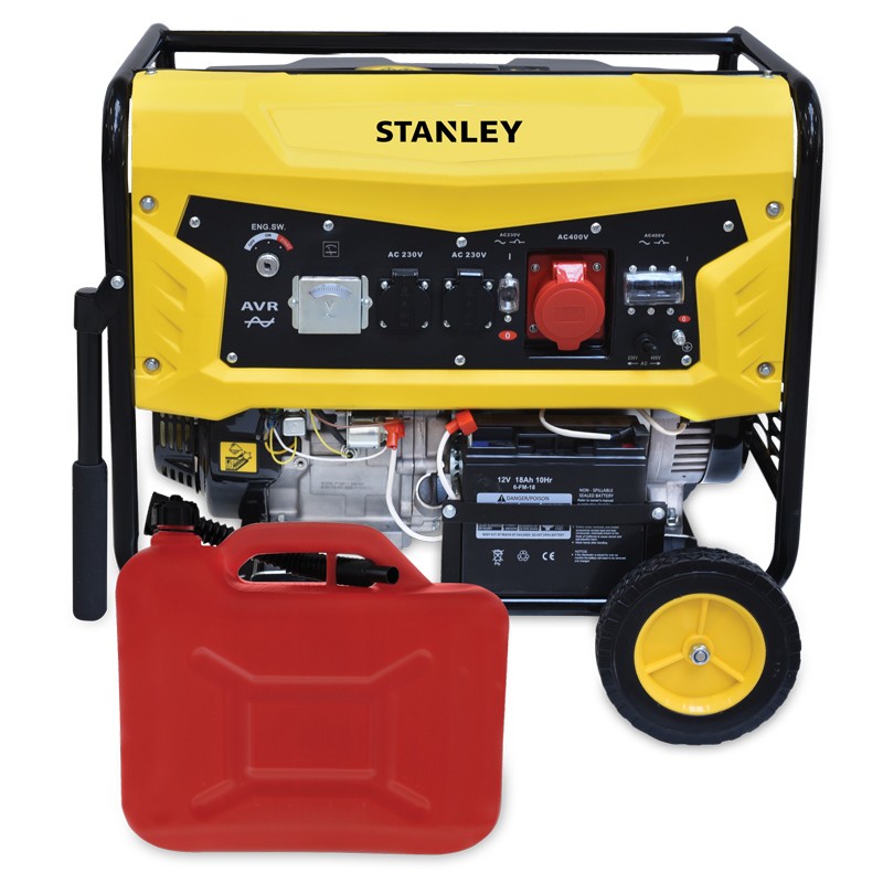 Agregat prądotwórczy 8kW AVR STANLEY + kanister 10L